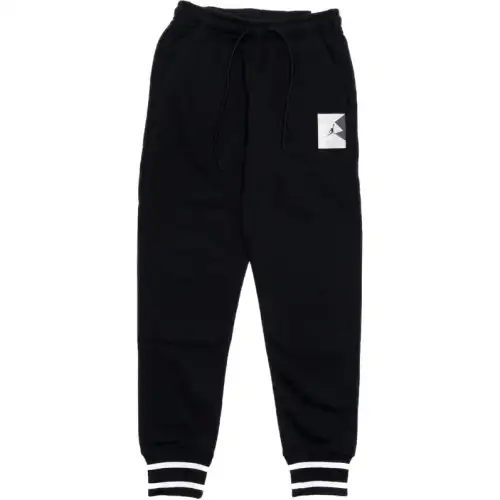 Jordan Knitted Sweatpants Men's Black Moderate Cuffed Pants