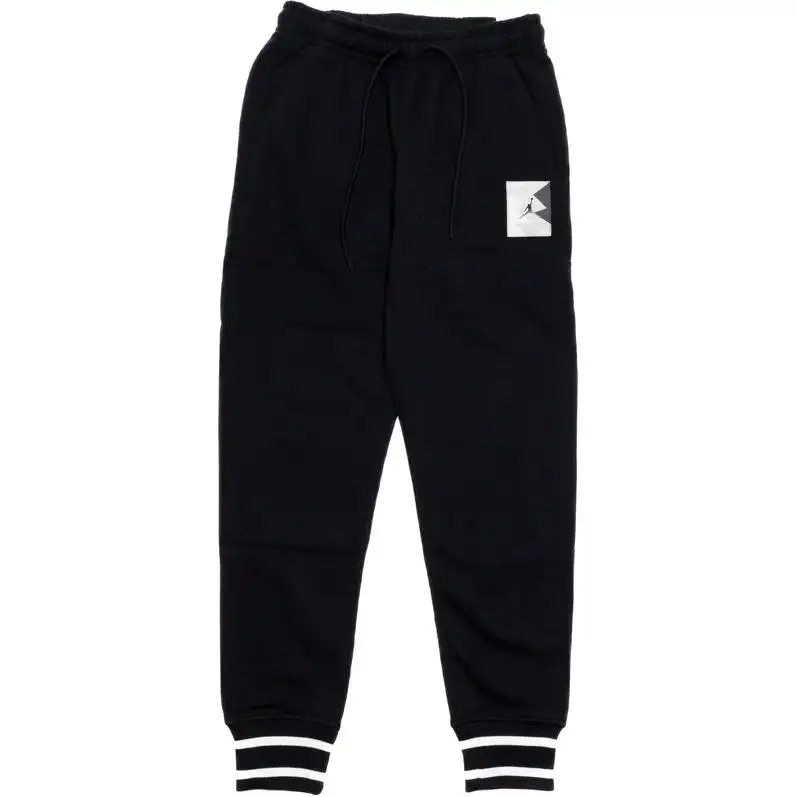 Jordan Knitted Sweatpants Men's Black Moderate Cuffed Pants