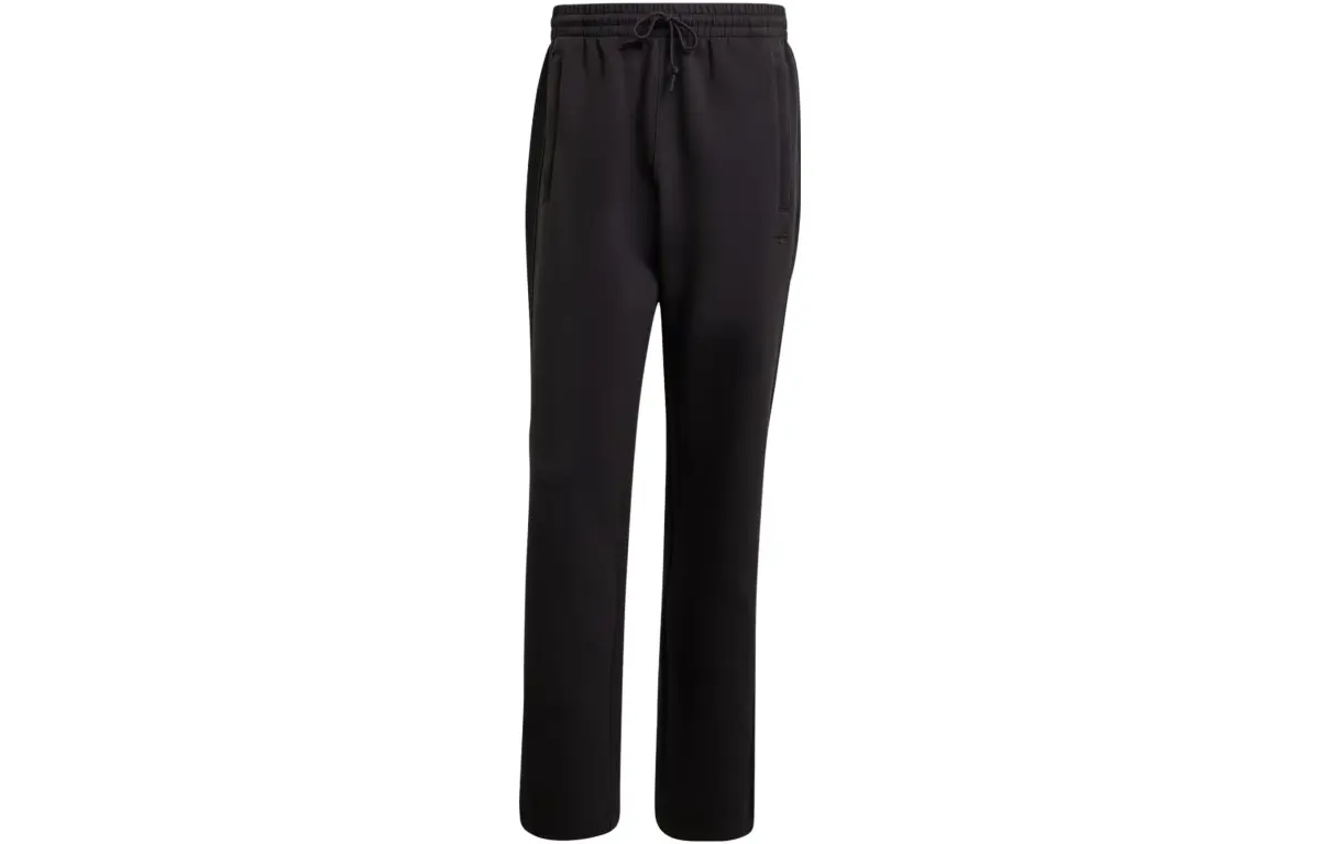 Adidas Originals Knitted Sweatpants Men's Black Moderate Straight Fit Pants