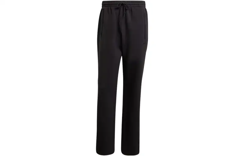 Adidas Originals Knitted Sweatpants Men's Black Moderate Straight Fit Pants