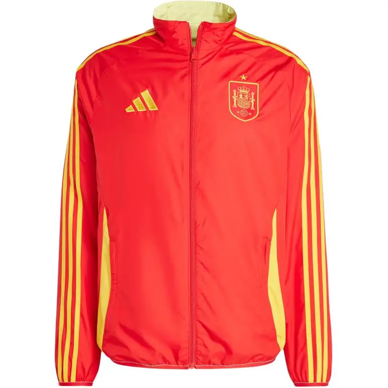 Adidas Spain Anthem Jacket Jackets & Coats Men's Better Scarlet/Pulse Yellow