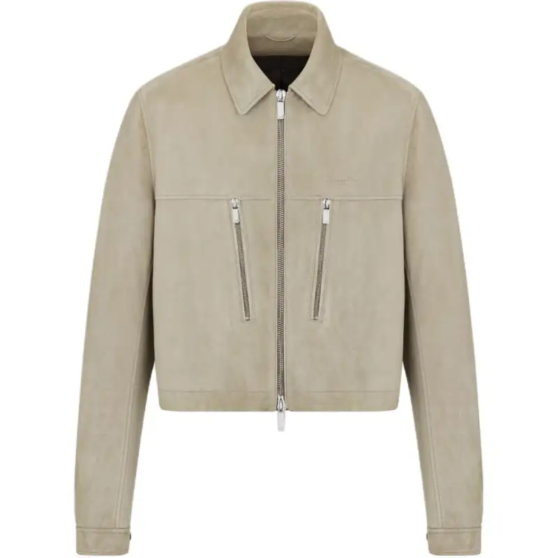 DIOR FW24 Leather Jacket Men's Beige