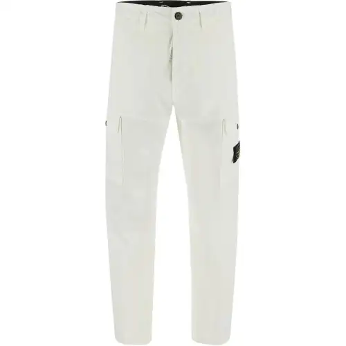 STONE ISLAND Cargo Pants Men's White