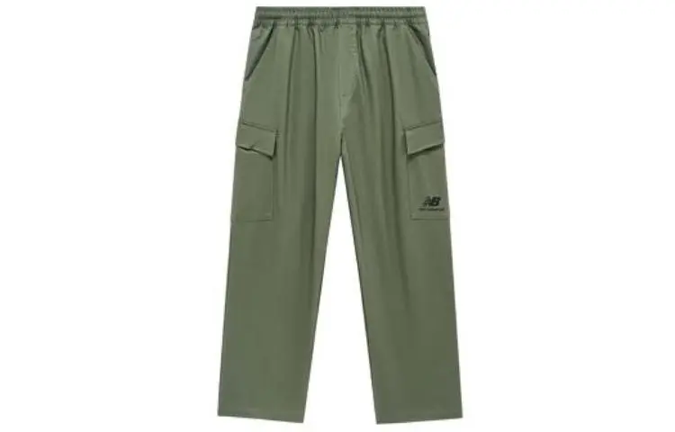New Balance Knitted Sweatpants Men's Green Moderate Straight Fit Pants