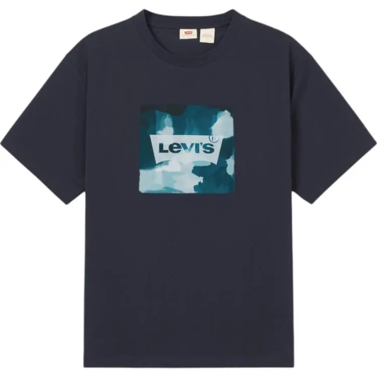 Levi's T-Shirts Men's Navy Blue Crew Neck Moderate