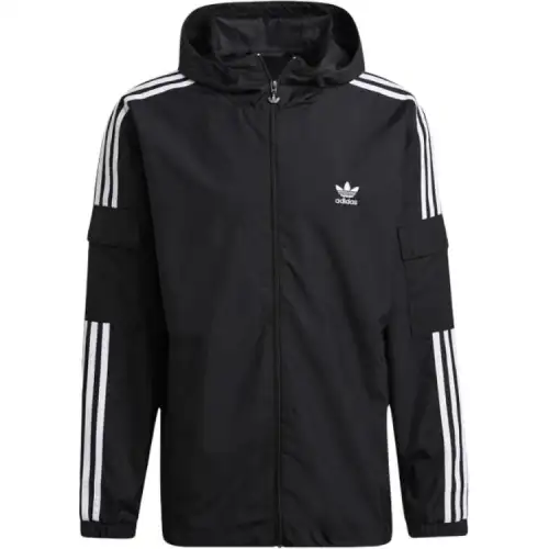 Adidas Originals BLACKADICOLOR THREE STRIPES Large Sizes Available Jackets & Coats Men's Black