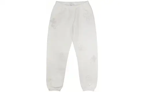 Chrome Hearts Casual Pants Unisex White Moderate Cuffed Pants