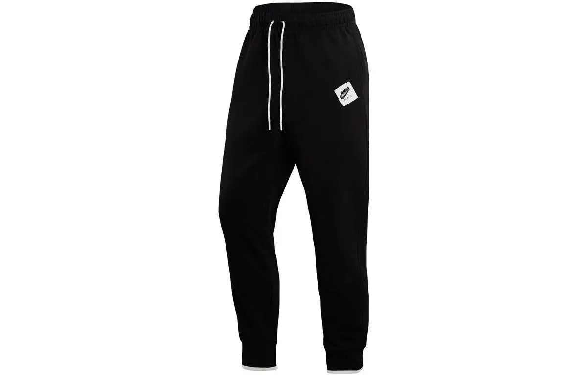Jordan Jumpman Knitted Sweatpants Men's Black Moderate Cuffed Pants