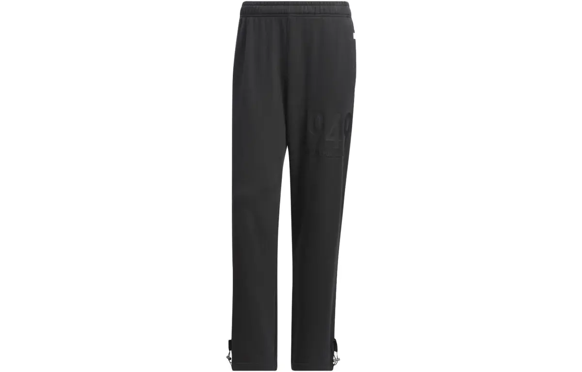 Adidas Knitted Sweatpants Unisex Black Moderate Straight Fit Pants