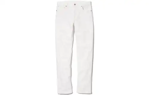 UNIQLO Jeans Unisex Ivory Moderate Straight Fit Pants