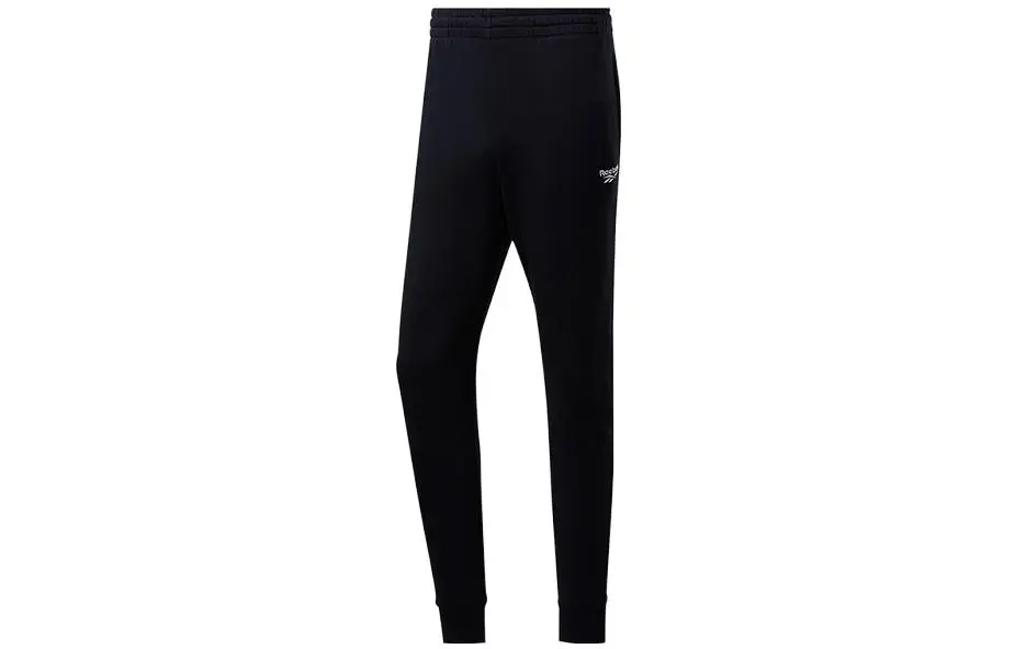 Reebok Mid Rise Fitted Knitted Sweatpants Men's Black