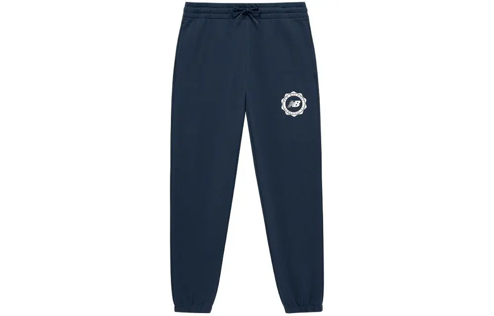 New Balance Knitted Sweatpants Men's Blue Moderate Cuffed Pants