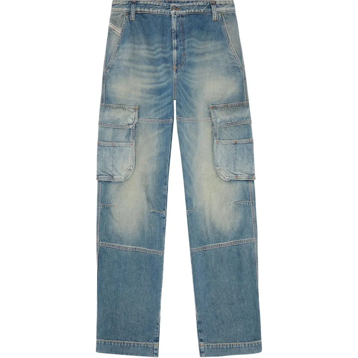DIESEL D Fish Wide Leg Cargo Jeans