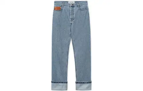LOEWE Jeans Men's Blue Moderate Straight Fit Pants