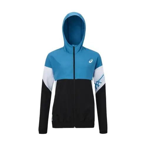 ASICS Jackets Unisex Blue Hooded Thin Other