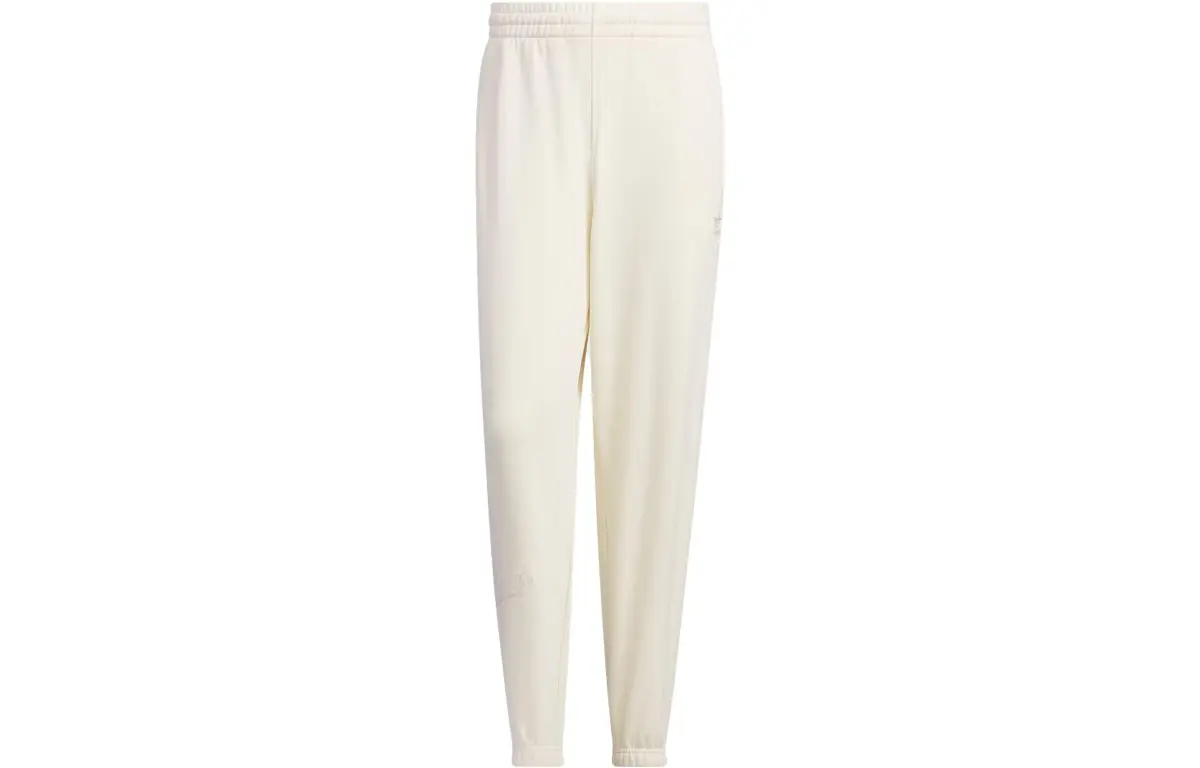 Adidas Originals BADGE KNIT Knitted Sweatpants Men's Ivory Moderate Cuffed Pants