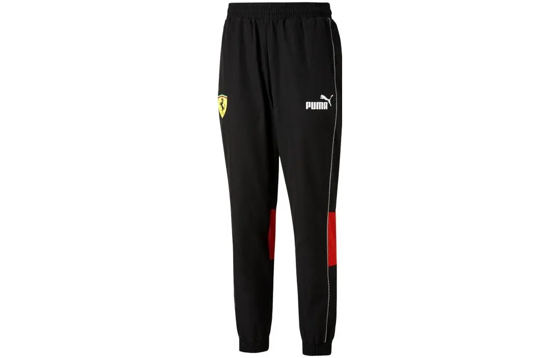 PUMA Knitted Sweatpants Unisex Black Moderate Cuffed Pants