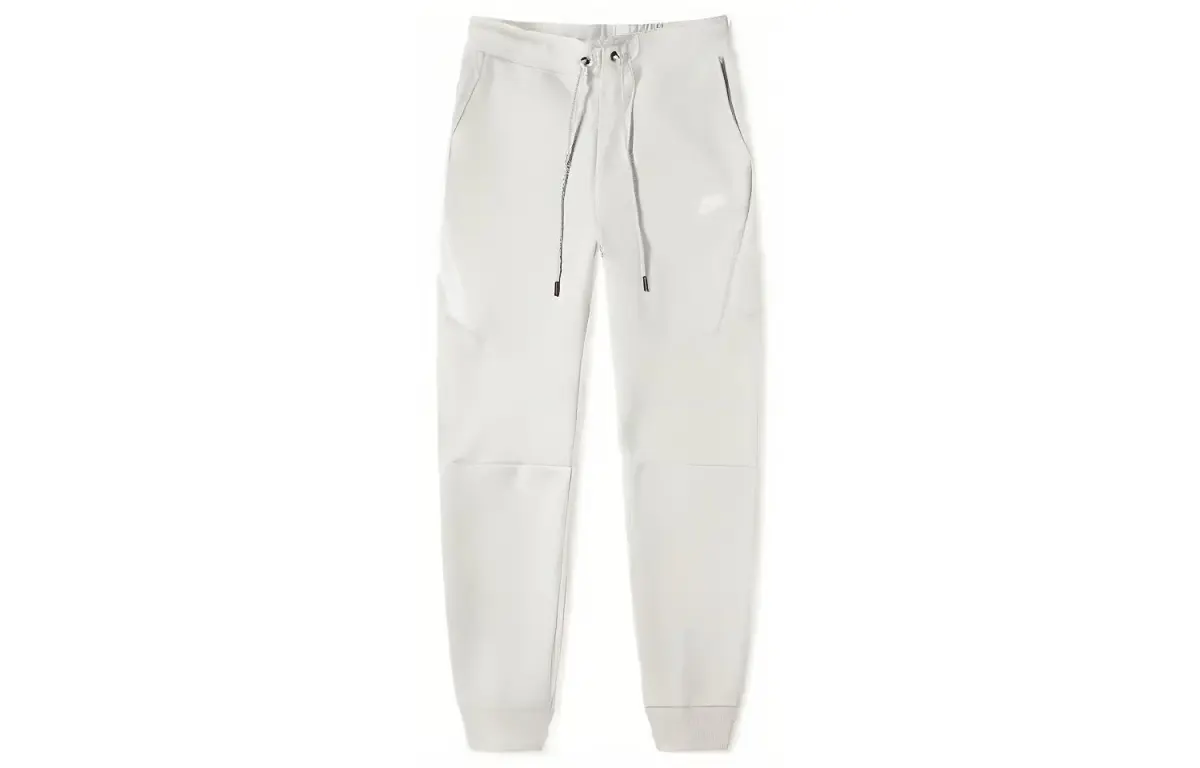 Nike Knitted Sweatpants Men's Ecru Moderate Cuffed Pants