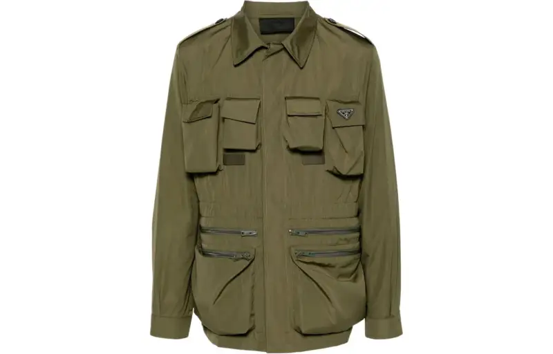 Prada 2020s triangle-plaque safari Jacket