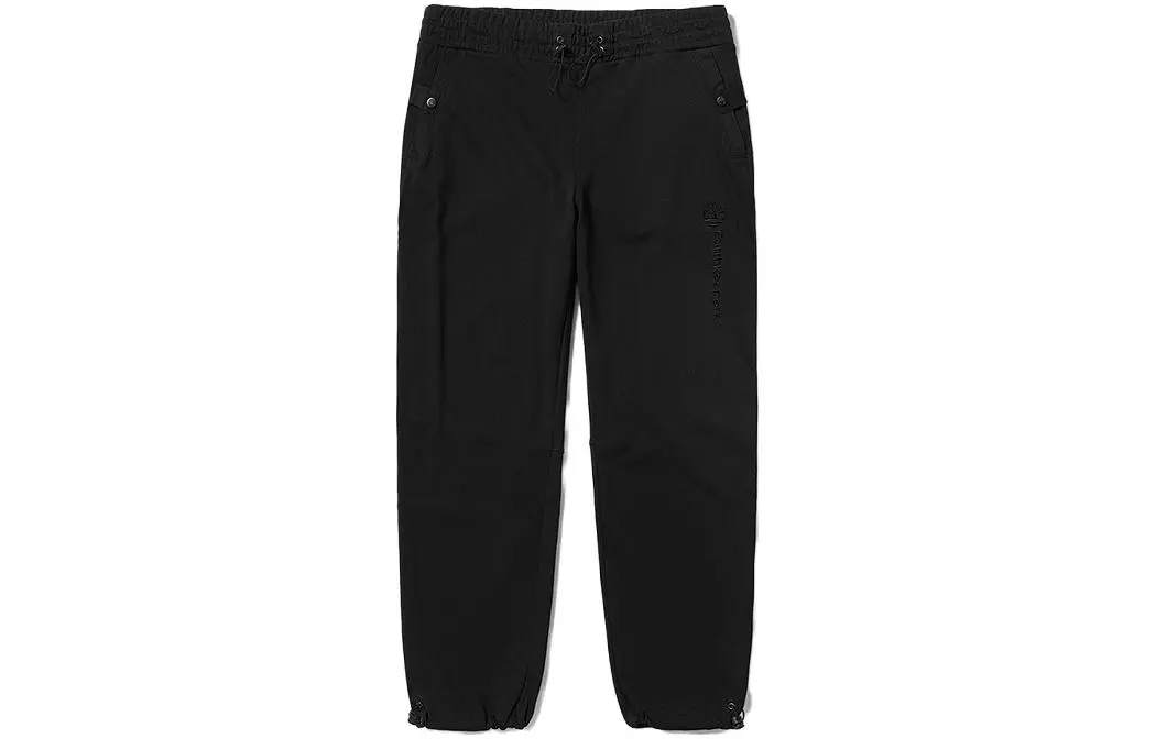 Timberland Knitted Sweatpants Unisex Black Moderate Cuffed Pants