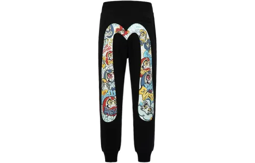 EVISU Knitted Sweatpants Men's Black