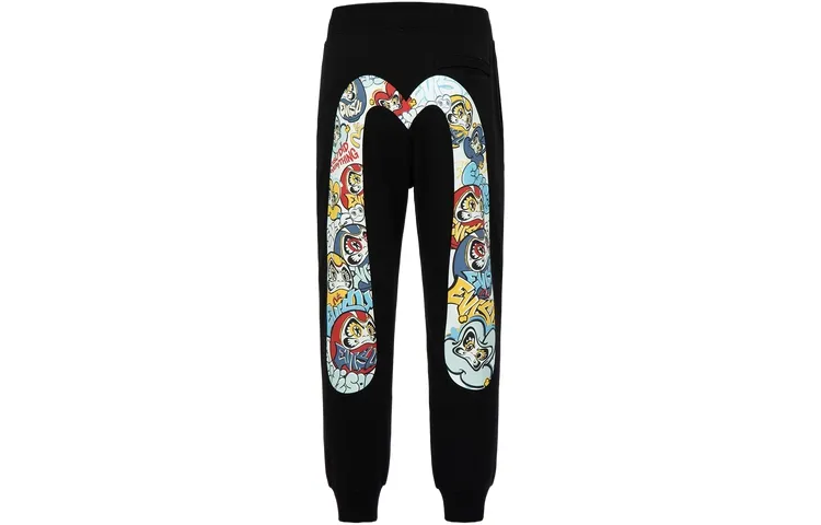 EVISU Knitted Sweatpants Men's Black