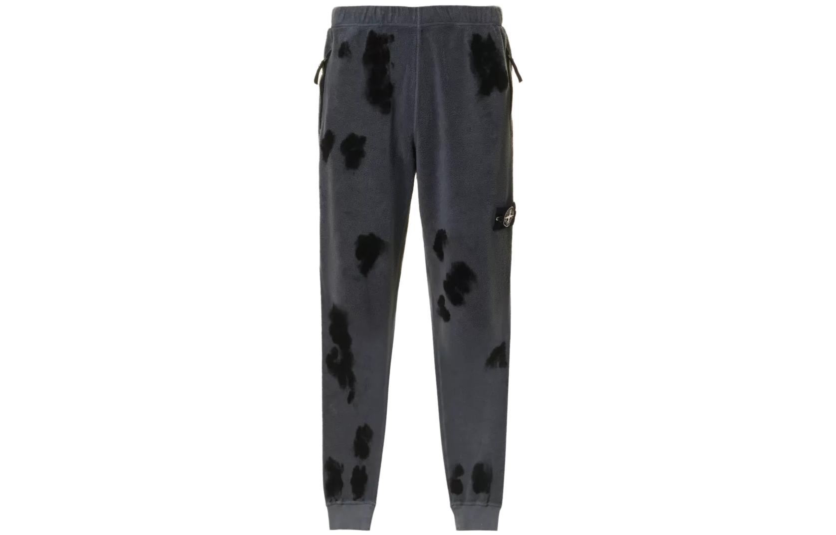 STONE ISLAND FW23 Loose Fit Cone Fleece Lined Knitted Sweatpants Men's Gray
