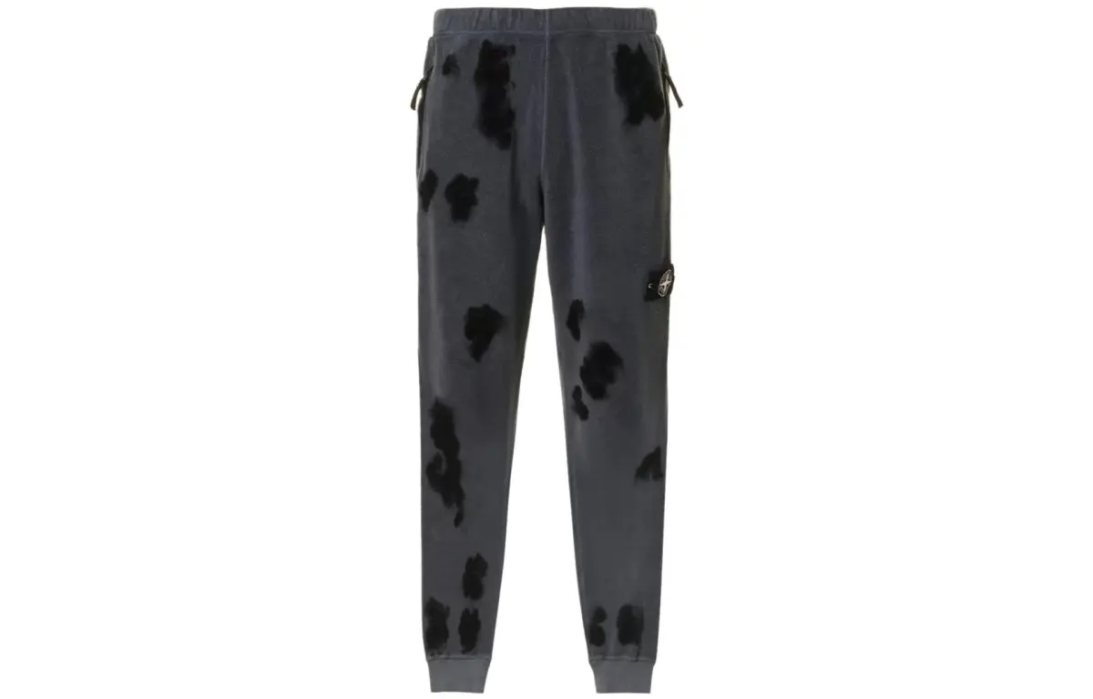 STONE ISLAND FW23 Loose Fit Cone Fleece Lined Knitted Sweatpants Men's Gray