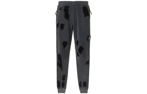 STONE ISLAND FW23 Loose Fit Cone Fleece Lined Knitted Sweatpants Men's Gray