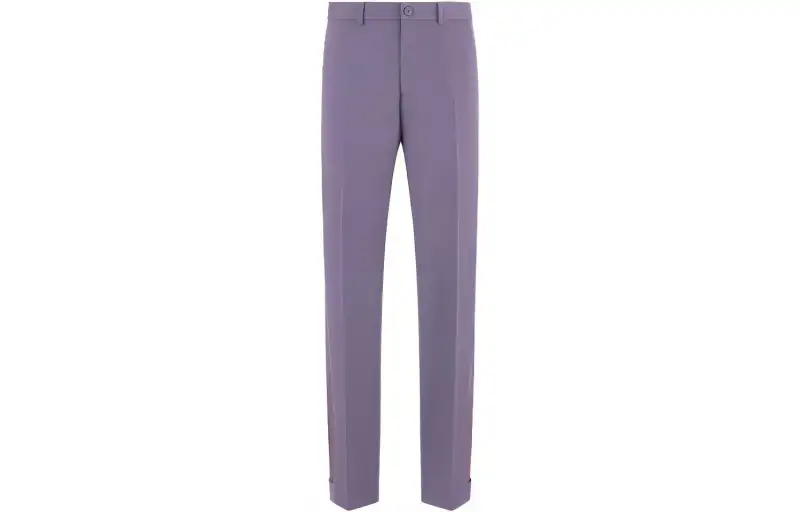 DIOR Quarterly New Products Casual Pants Men's Purple Moderate Straight Fit Pants