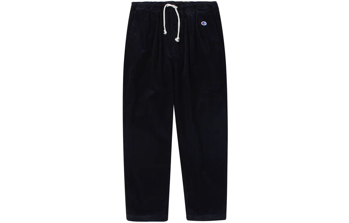 Champion Embroidery Small C Corduroy Sports Fleece Lined Casual Pants Japan Version Unisex