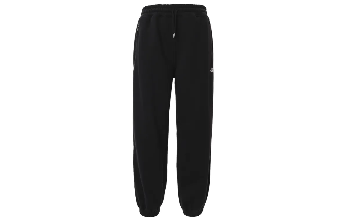 THE NORTH FACE Knitted Sweatpants Men's Black Moderate Cuffed Pants