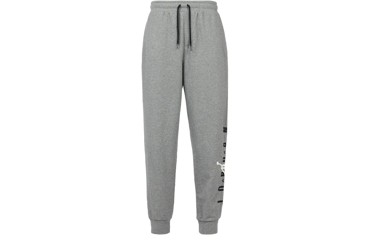 Jordan Knitted Sweatpants Men's Gray Moderate Cuffed Pants