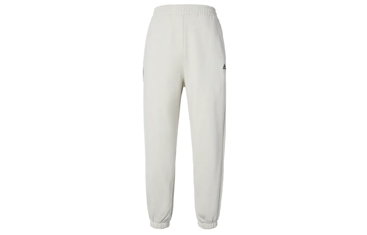 Adidas Logo Pants Solid Color Logo Label Thickened And Fleece Lined Elastic Cuff Loose Fit Knitted Sweatpants Unisex