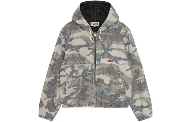 Stussy Camo Canvas Needlepunch Work Jacket