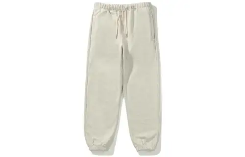 FILA Knitted Sweatpants Men's White Moderate Cuffed Pants