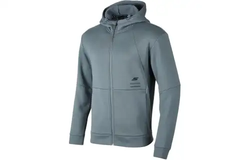Skechers Letter Zippers Hooded Sports Fleece Lined Jackets & Coats Men's Dark Gray