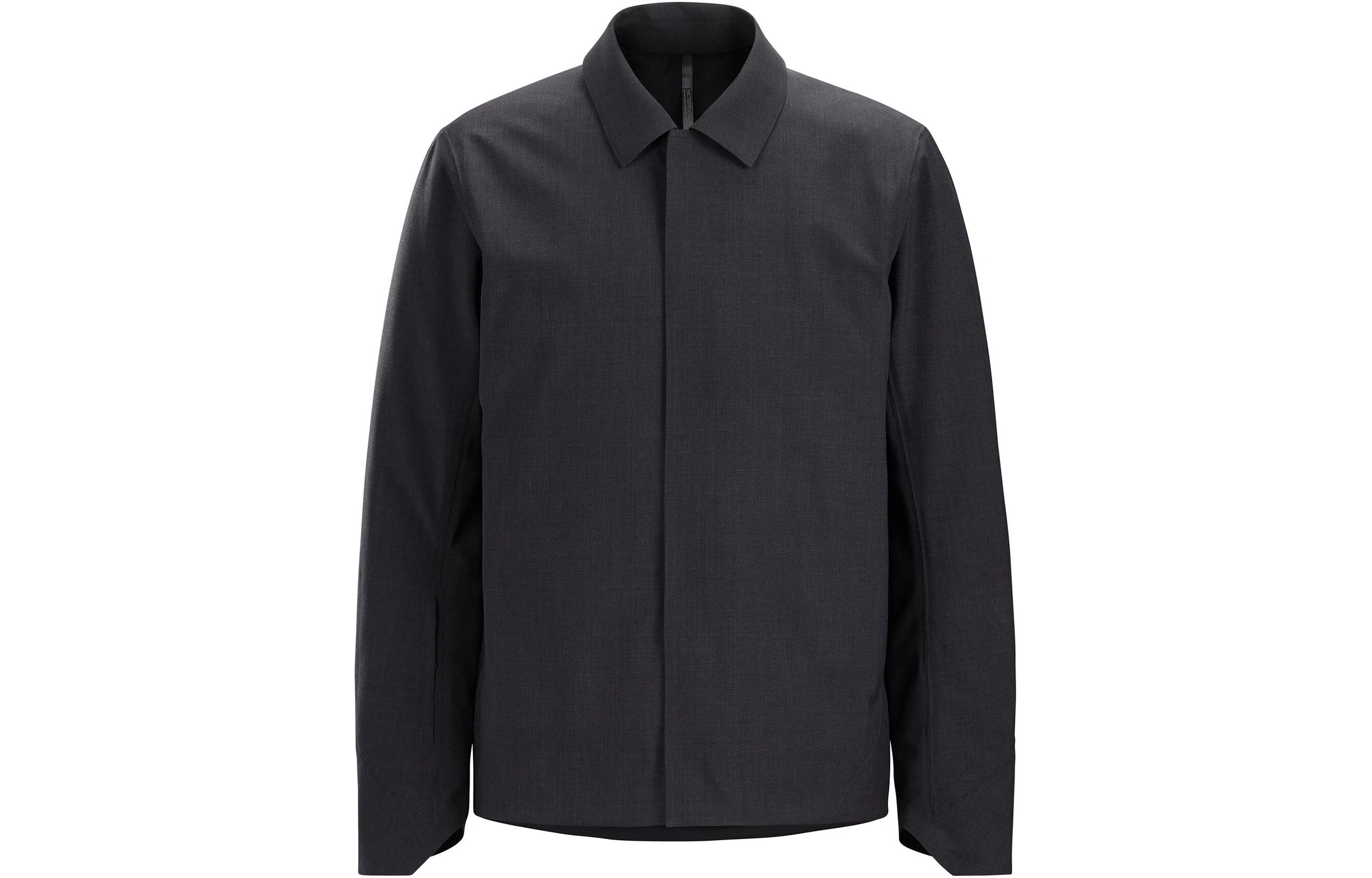 Arcteryx Archaeopteryx Veilance Merchant Bird Series Leras solid color single-breasted lapel long-sleeved shirt jacket jacket for men