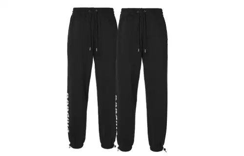 Li Ning Sports Basketball Collection Elastic Cuff Fleece Lined Thermal Loose Fit Knitted Sweatpants Men's 2 Pack Black