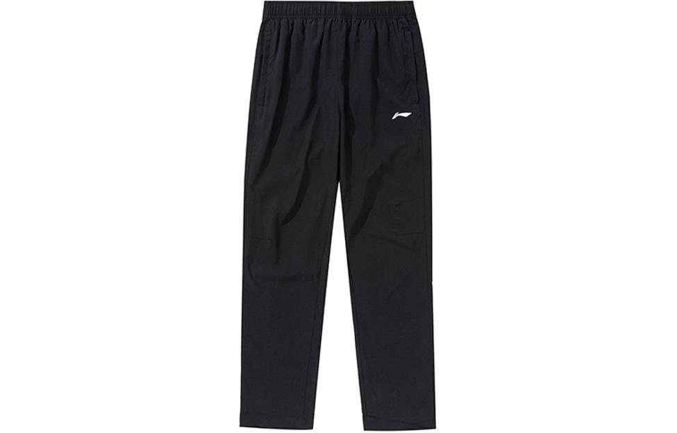 Li Ning, quick dry black trousers, with your logo imprint, loose straight fit