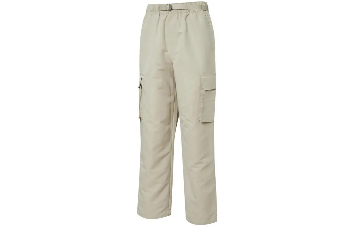 PUMA Casual Pants Unisex Ecru Moderate Cargo Pants