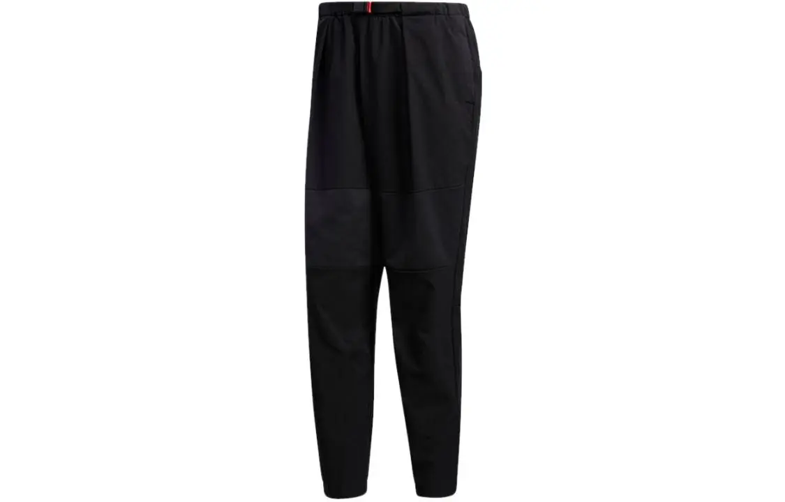 Adidas Knitted Sweatpants Men's Black Moderate Straight Fit Pants
