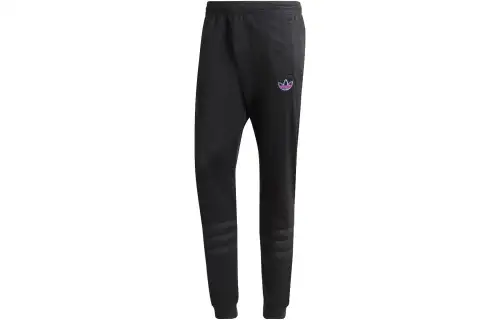 Adidas Originals SPRT TRACK Knitted Sweatpants Men's Black Moderate Cuffed Pants