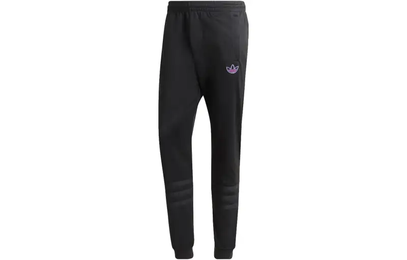 Adidas Originals SPRT TRACK Knitted Sweatpants Men's Black Moderate Cuffed Pants