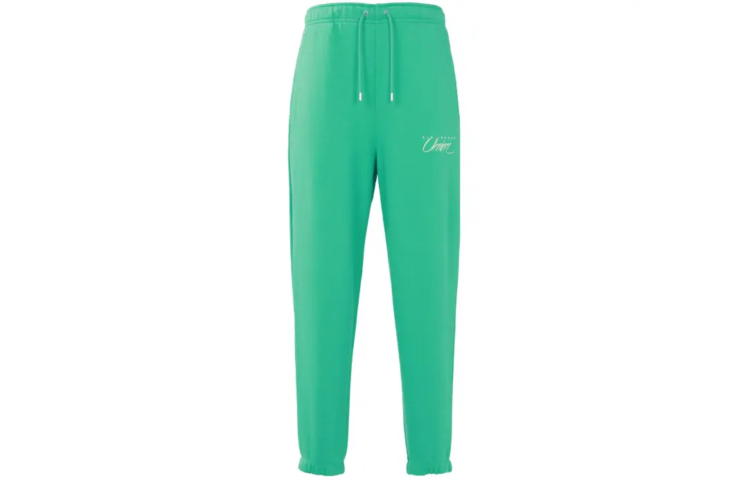 Jordan X Union Jordan X UNION Knitted Sweatpants Unisex Green Moderate Cuffed Pants