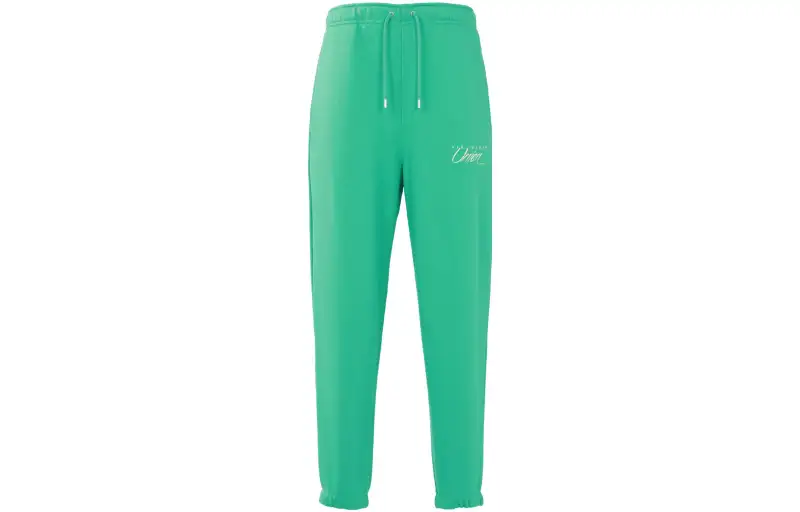 Jordan X Union Jordan X UNION Knitted Sweatpants Unisex Green Moderate Cuffed Pants
