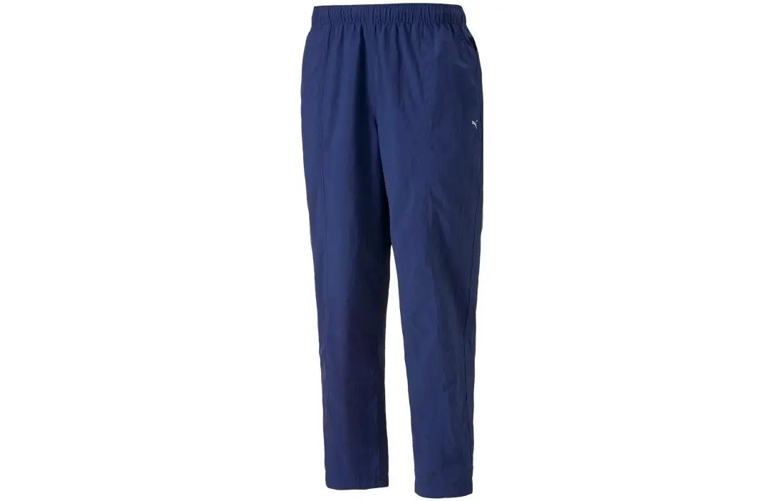 PUMA Casual Pants Unisex Blue Moderate Straight Fit Pants