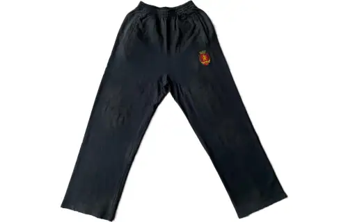 Balenciaga Knitted Sweatpants Men's Black Moderate Straight Fit Pants