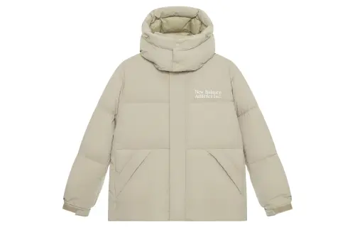 New Balance Retro Sports Collection Large Pocket Design Duck Down Jacket Unisex Dark Khaki