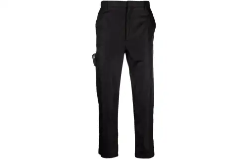 PRADA Casual Pants Men's Black Moderate Tapered Pants